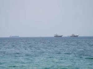 Oil tanker in the Strait of Hormuz amid rising maritime security tensions
