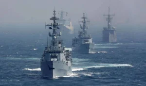 Pakistan Navy warships defending Pakistan maritime frontiers