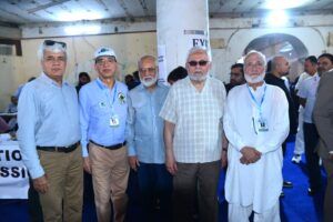 Business leaders voting during Karachi Chamber KCCI elections