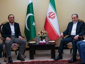 Field Marshal Asim Munir and Iranian Foreign Minister Abbas Araghchi discuss regional security.