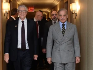 Prime Minister Shehbaz Sharif meets Bill Gates in New York to discuss polio eradication