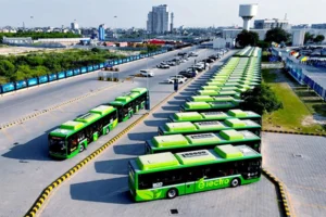 Electric Buses shipment of 179 vehicles arriving from China at Karachi Gateway Terminal Multipurpose Limited.