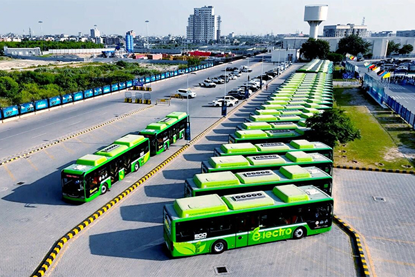 Electric Buses shipment of 179 vehicles arriving from China at Karachi Gateway Terminal Multipurpose Limited.