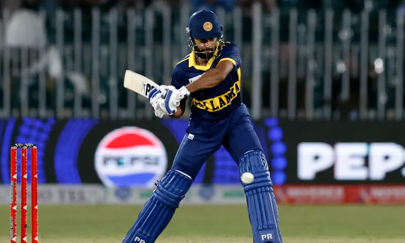 Sri Lanka Cricket players prepare for the ODI tri-series match against England at Gaddafi Stadium in Lahore