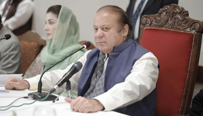 Nawaz Sharif discusses the KP emergency, law and order, and provincial resources in London.