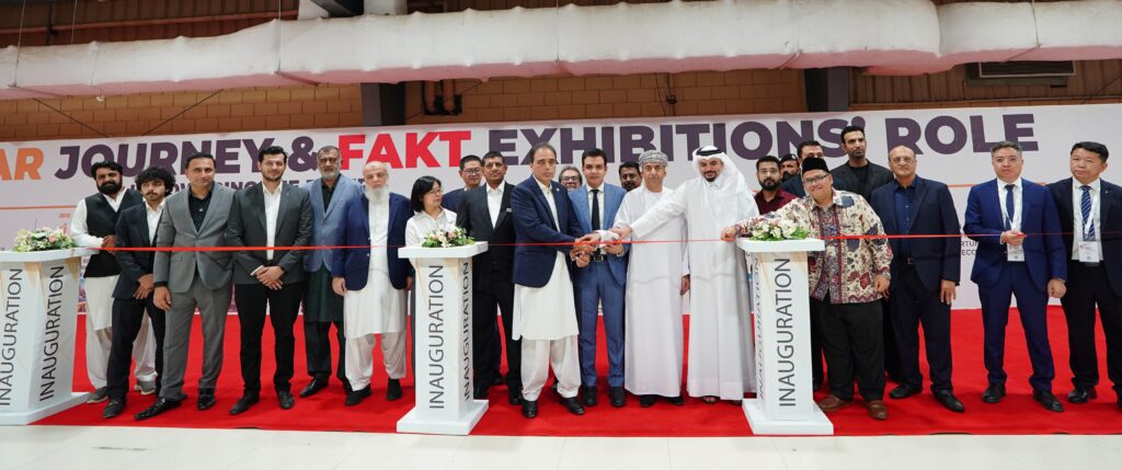 Solar Pakistan 2026 exhibition at Karachi Expo Centre featuring solar panels and renewable energy technologies.