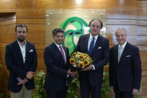 Finance Minister Muhammad Aurangzeb with NBP Chairman and President in Karachi