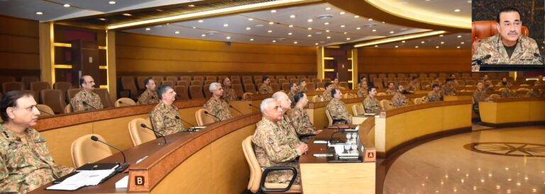 Field Marshal Asim Munir at the 277th Corps Commanders Conference in Rawalpindi