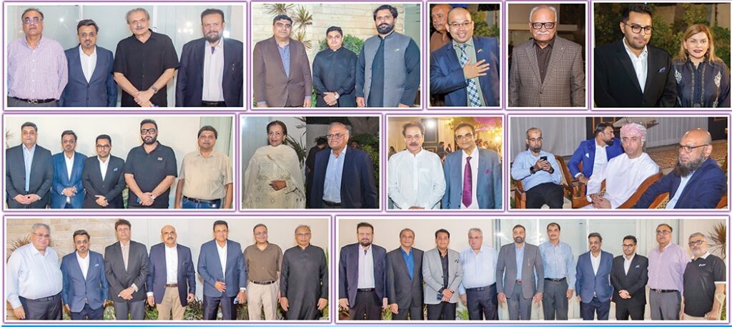 Sindh Governor Syed Nehal Hashmi with Saleem Qasim Patel at Karachi dinner