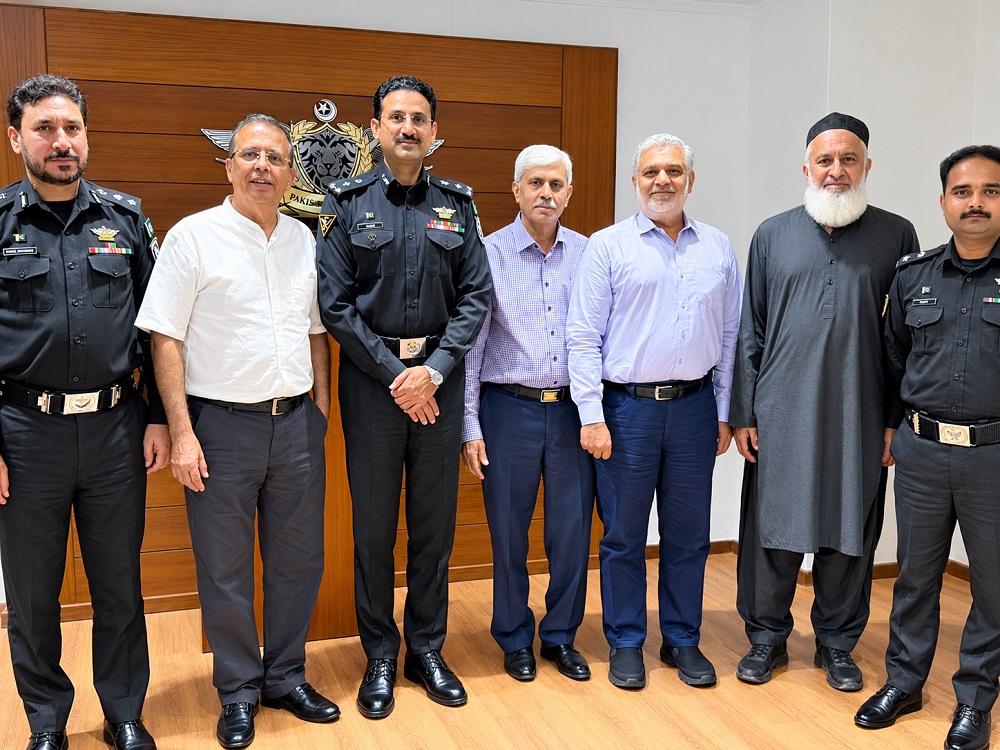 FBR Customs officials and PCDMA representatives discuss monitoring EFS chemical imports in Karachi.