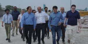 CBD Punjab CEO Imran Amin inspecting the proposed 374-kanal Diplomatic Enclave project in Lahore.