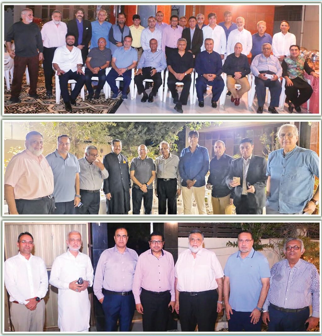 Aslam Khaliq with distinguished guests at a Corporate Dignity Forum get-together in Karachi.