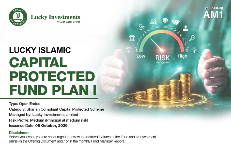 Lucky Investments Islamic Capital Protected Fund Plan I announcement.