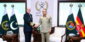 Field Marshal Syed Asim Munir meets a Brazilian defence delegation led by Admiral Renato Rodrigues De Aguiar Freire at GHQ.