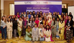 Women Media Center alumni and senior journalists celebrate 20 years of women’s empowerment and professional development in Karachi.