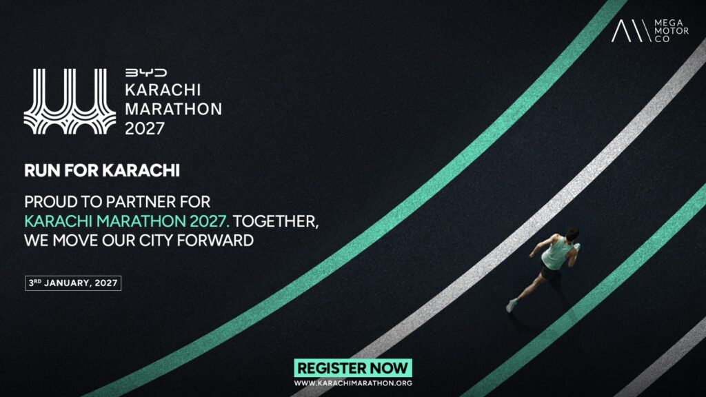 - Karachi Marathon 2027 and Mega Motor Company's She Runs initiative for women marathon runners.