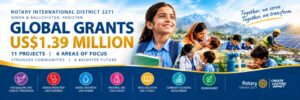 Rotary District 3271 Global Grant projects worth US$1.39 million under District Governor Shahzad Sabir.