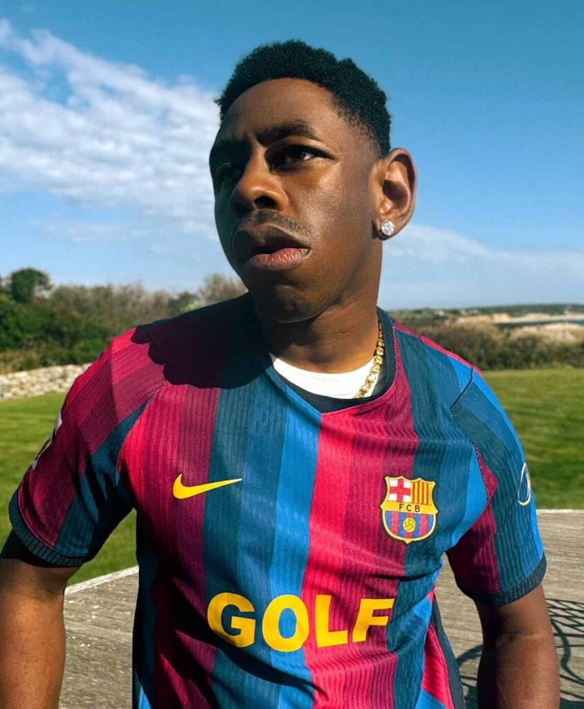 Tyler, The Creator and GOLF WANG collaboration with Spotify and FC Barcelona for the 2026 El Clásico jersey