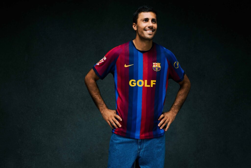 Tyler, The Creator and GOLF WANG collaboration with Spotify and FC Barcelona for the 2026 El Clásico jersey
