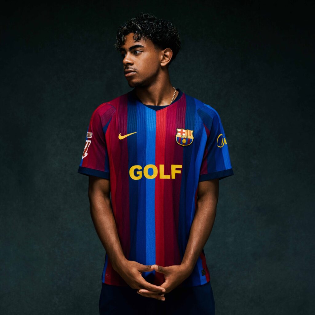 Tyler, The Creator and GOLF WANG collaboration with Spotify and FC Barcelona for the 2026 El Clásico jersey
