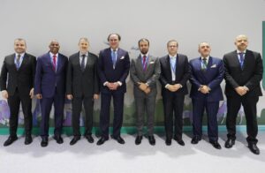 Finance Minister Muhammad Aurangzeb meets ITFC CEO Adeeb Y. Al Aama during the World Bank Group–IMF Annual Meetings 2026 in Bangkok
