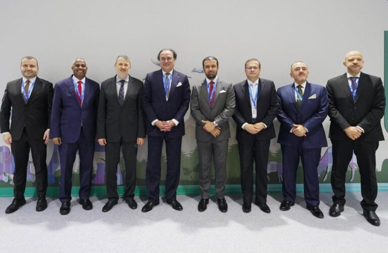 Finance Minister Muhammad Aurangzeb meets ITFC CEO Adeeb Y. Al Aama during the World Bank Group–IMF Annual Meetings 2026 in Bangkok