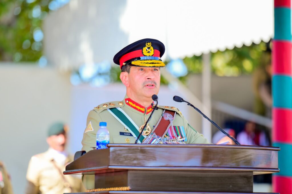 PMA Kakul passing-out parade on October 17, 2026, with General Syed Aamer Raza reviewing graduating cadets.