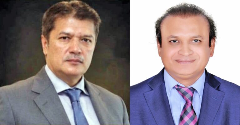 S.M. Tanveer, FPCCI presidential candidate, congratulated by Maqsood Ahmed Naz for his nomination.