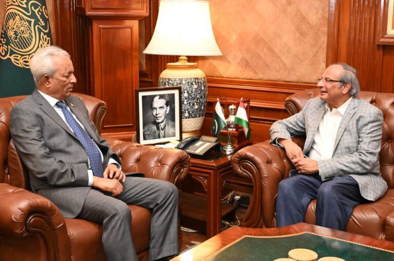 Pakistan-Tajikistan Trade discussions between Sindh Governor Nehal Hashmi and Honorary Consul General Irshad Ali S. Qasim