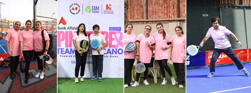 Bank Alfalah and TAMS organise a padel tournament to promote Breast Cancer awareness in Pakistan.