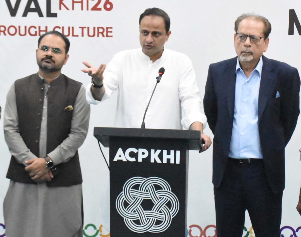 World Culture Festival 2026 preparations during Mayor Murtaza Wahab’s visit to the Arts Council, Burns Garden and Baradari.
