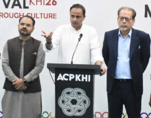 World Culture Festival 2026 preparations during Mayor Murtaza Wahab’s visit to the Arts Council, Burns Garden and Baradari.