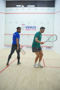 Asim Khan reaches the quarter-finals after defeating Malaysia’s Shafiq Kamal 3–1 at the international squash championship.