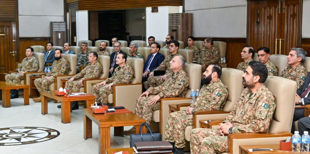 Asim Munir visits Peshawar Corps Headquarters for a briefing on counterterrorism operations and security preparedness.