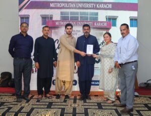 Metropolitan University Karachi BBA students present projects at the 2026 capstone showcase.