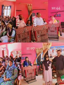 Girls’ Education seminar organized by Rotary Club of Hyderabad Indus at a government girls’ high school in Hyderabad.