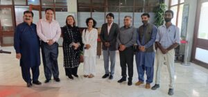 Noor-ul-Huda Shah at PTV Karachi Centre, renowned Pakistani playwright known for the drama Jungle.