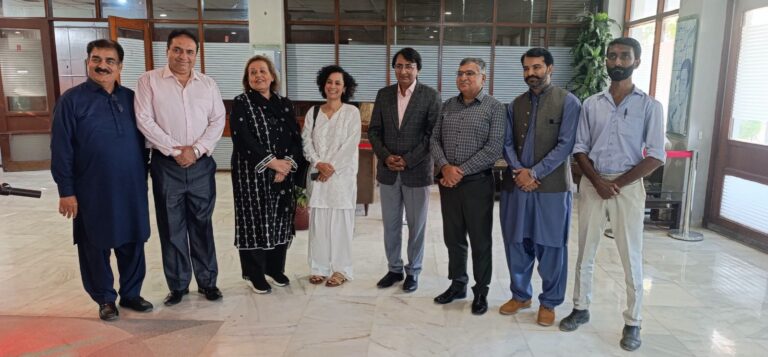 Noor-ul-Huda Shah at PTV Karachi Centre, renowned Pakistani playwright known for the drama Jungle.