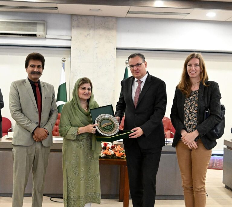 Stéphane Rey meeting the Pakistan-Switzerland Parliamentary Friendship Group at Parliament House