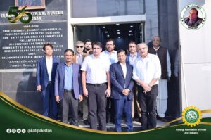 Yellow Line BRT project meeting between KATI President Sheikh Umer Rehan and Karachi Commissioner Syed Hasan Naqvi.