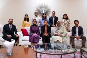 US State Department official Joslyn Mack-Wilson meets nine International Visitor Leadership Program alumni from Sindh and Balochistan.