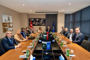 Pakistan–Türkiye Trade meeting in Bursa with FPCCI Vice President Qurrat-ul-Ain and Bursa Commodity Exchange Chairman ?brahim Özhan