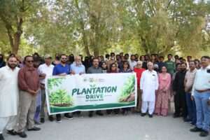 Plantation Drive organised by Rotary Club of Hyderabad Mehran with University of Sindh officials, students and Breathe Green Hyderabad in Jamshoro.