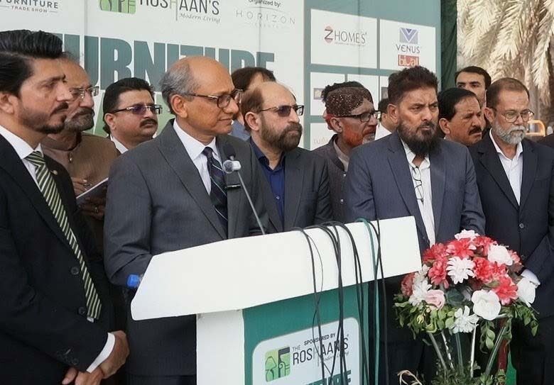 - Saeed Ghani and Munim Zafar Khan at the Pakistan First Furniture Trade Show 2026 in Karachi.