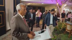 Sindh Governor Nehal Hashmi at dinner hosted by Salim Qasim Patel