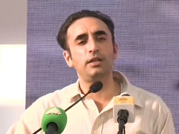 Bilawal Bhutto speaking at the Karsaz tragedy anniversary ceremony in Karachi.