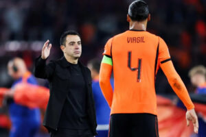 Xavi Hernandez coaching Netherlands football team