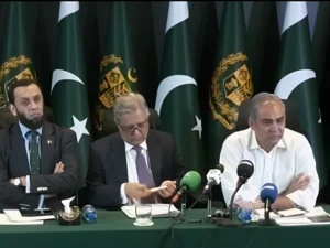 Federal ministers brief the media on emergency measures in Khyber-Pakhtunkhwa and the province’s security situation.
