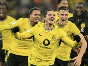 German Cup match between Borussia Dortmund and Werder Bremen decided by Marcel Sabitzer’s late free kick.