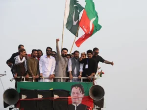Sohail Afridi, former Khyber-Pakhtunkhwa chief minister, amid political developments following the imposition of emergency measures in K-P.